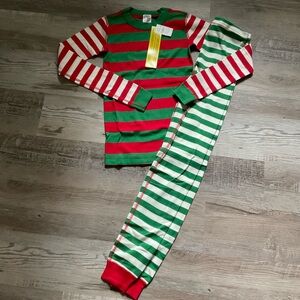 HANNA ANDERSSON 150/12 Holiday Striped Pajamas
